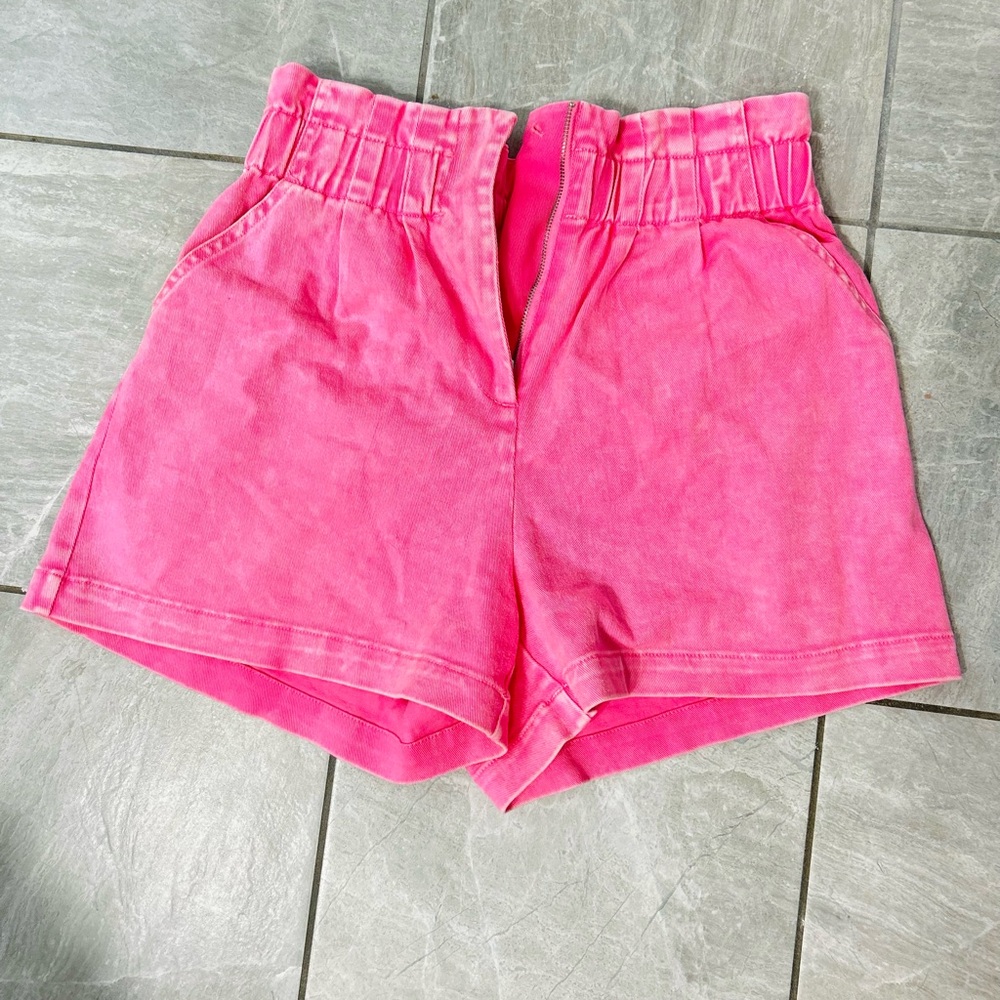 Pink Paperbag shorts